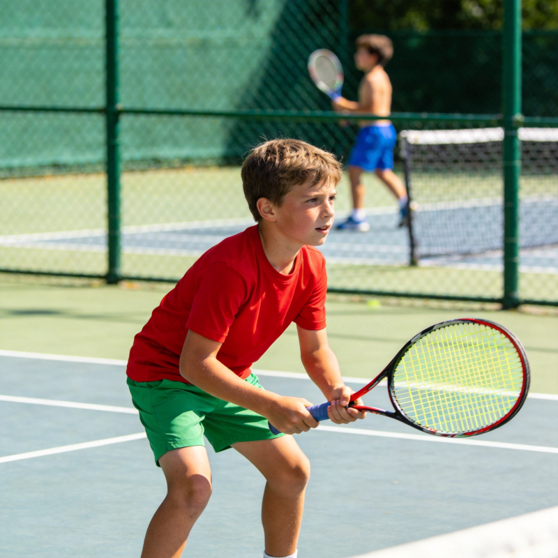 少年网球对决图片