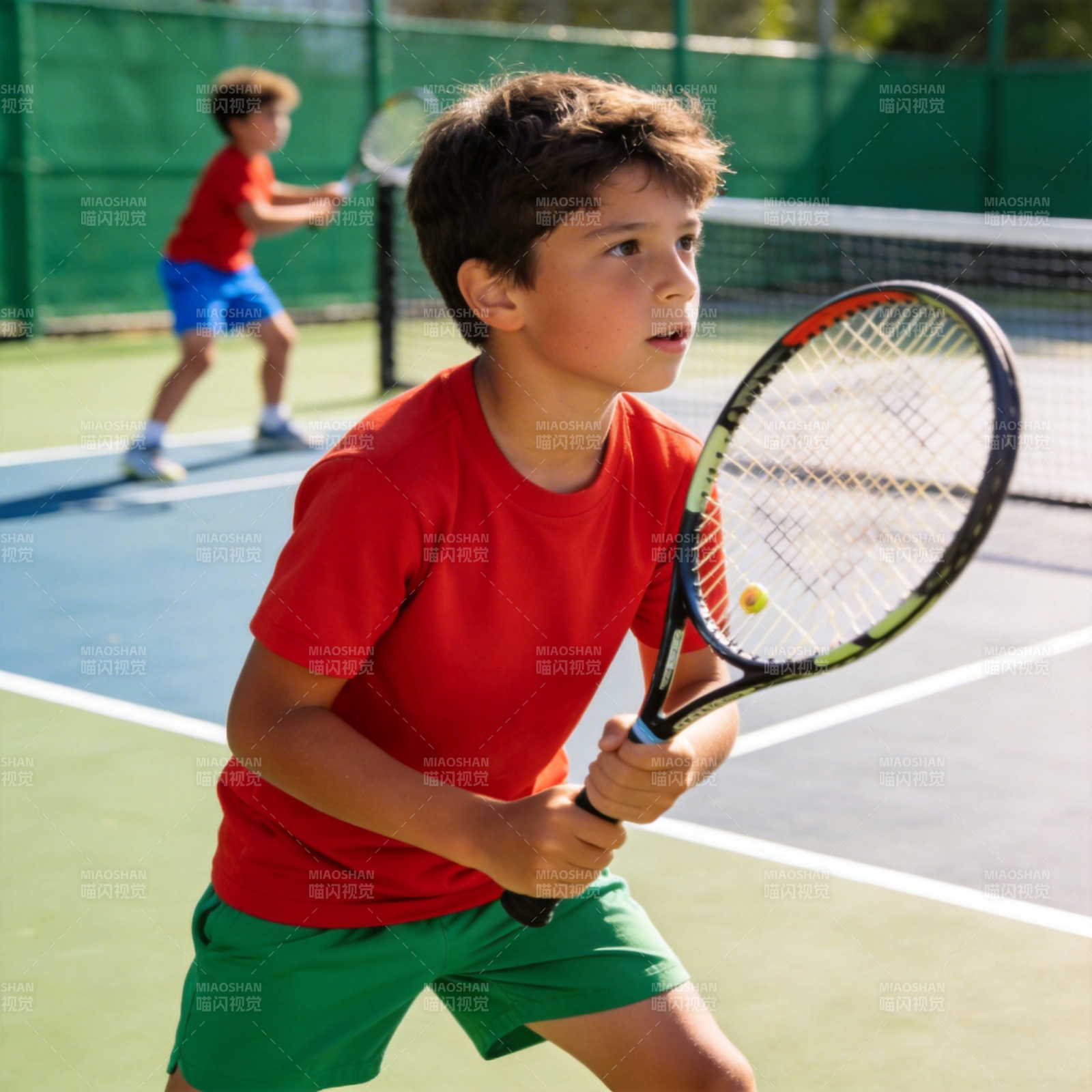少年网球训练图片