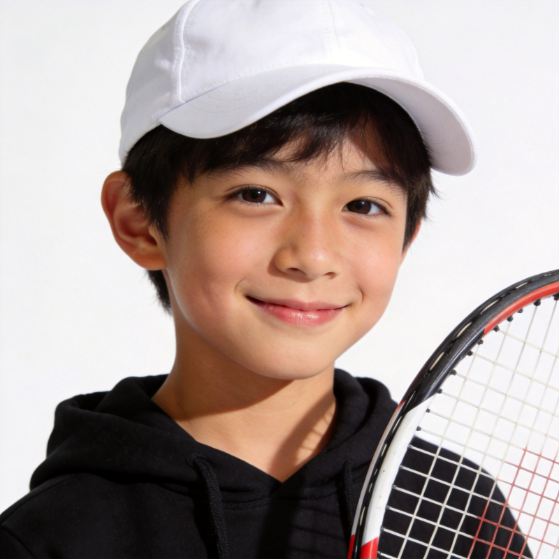 少年网球手微笑图片