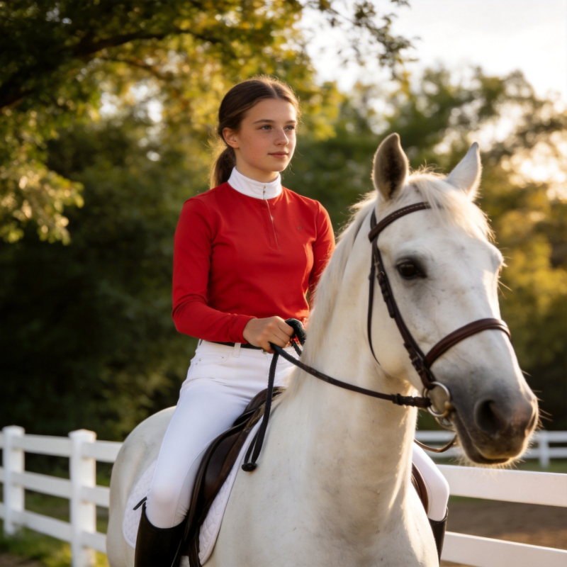 骑马少女静谧时光图片