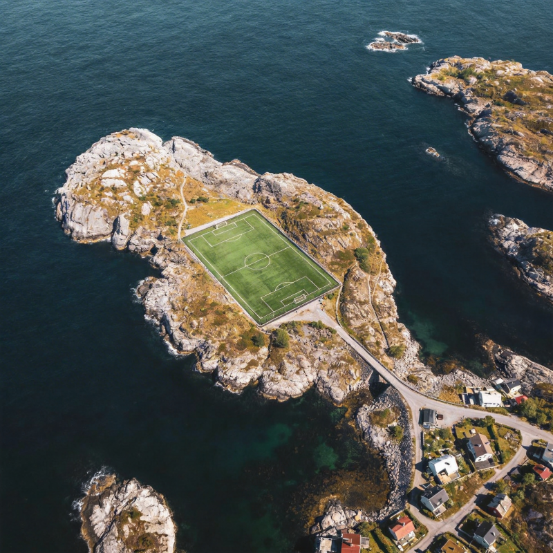 海岛足球场图片