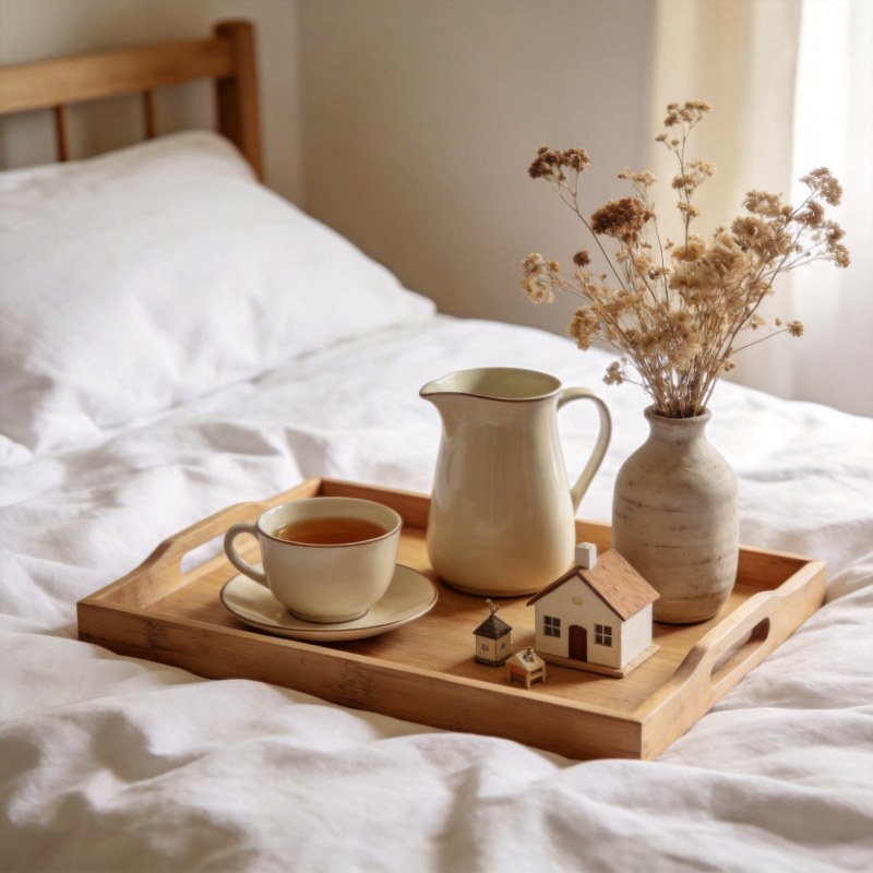 床畔茶香时光图片