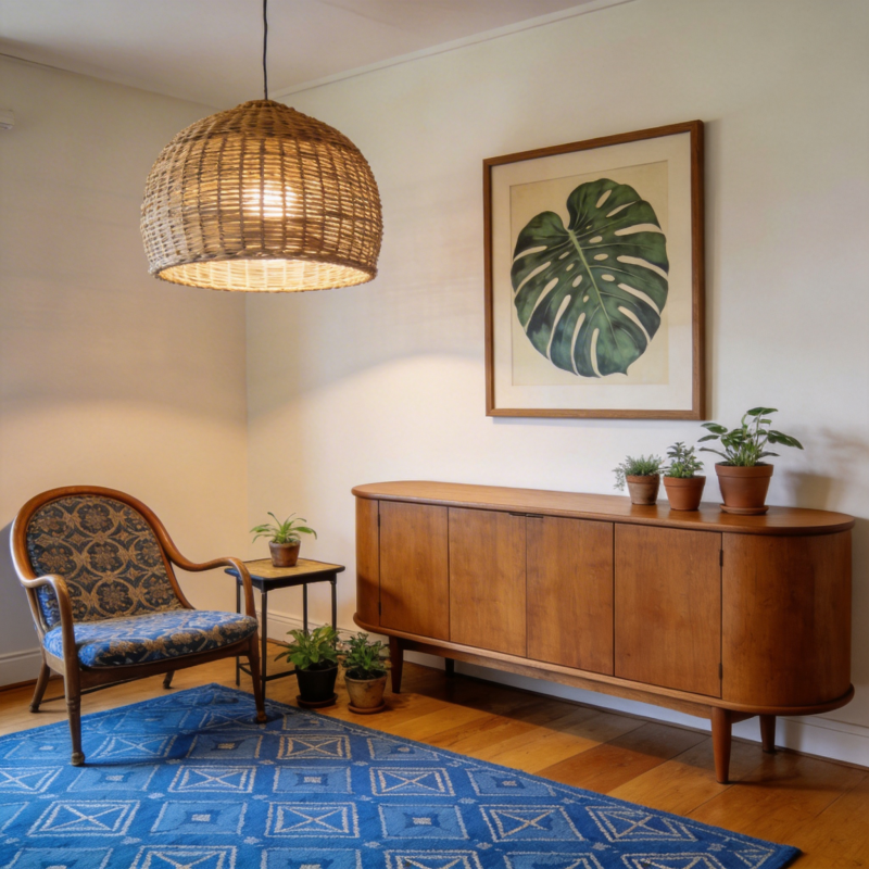 热带风情客厅一角图片