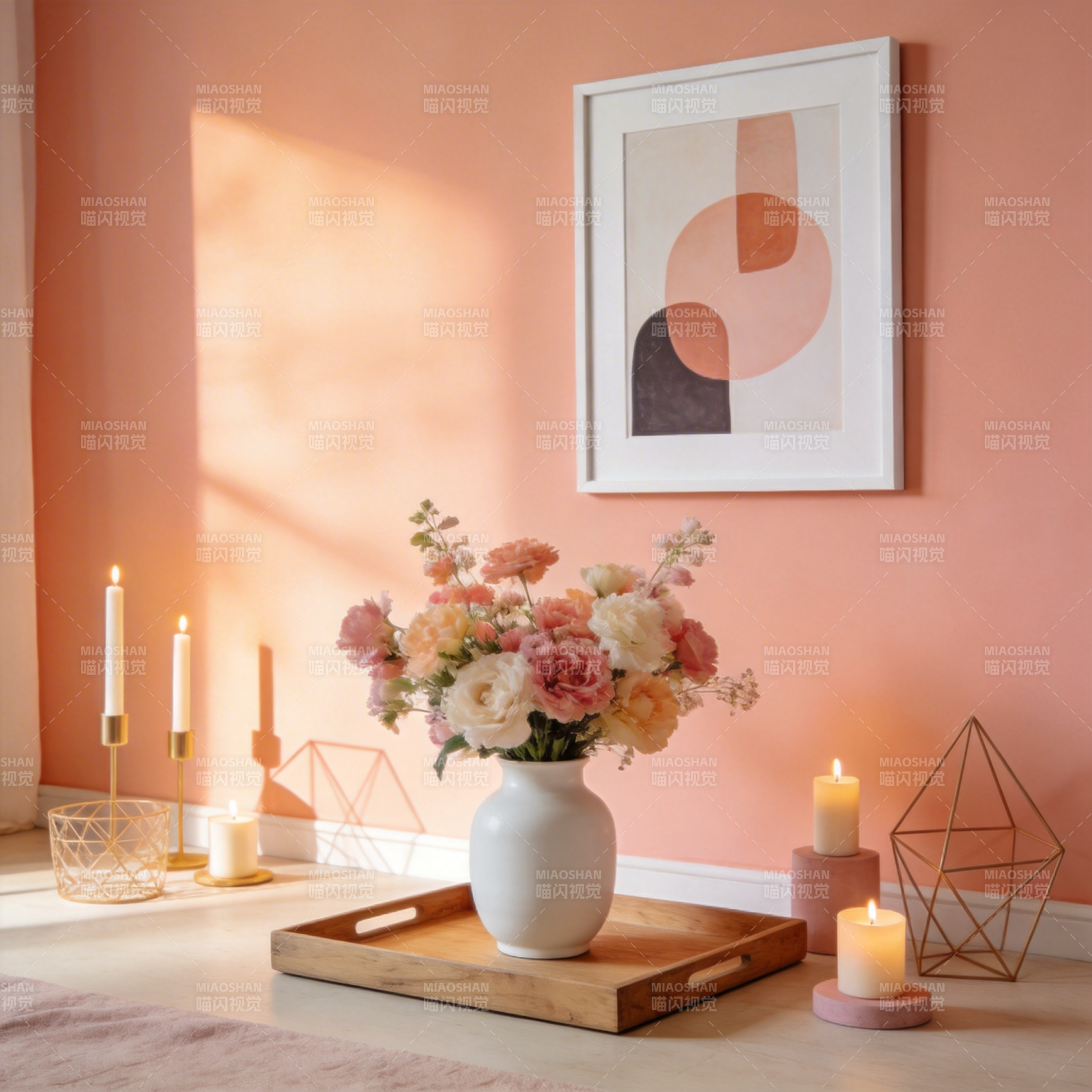 温馨花艺静谧角落图片