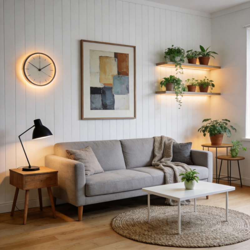 温馨现代客厅一角图片