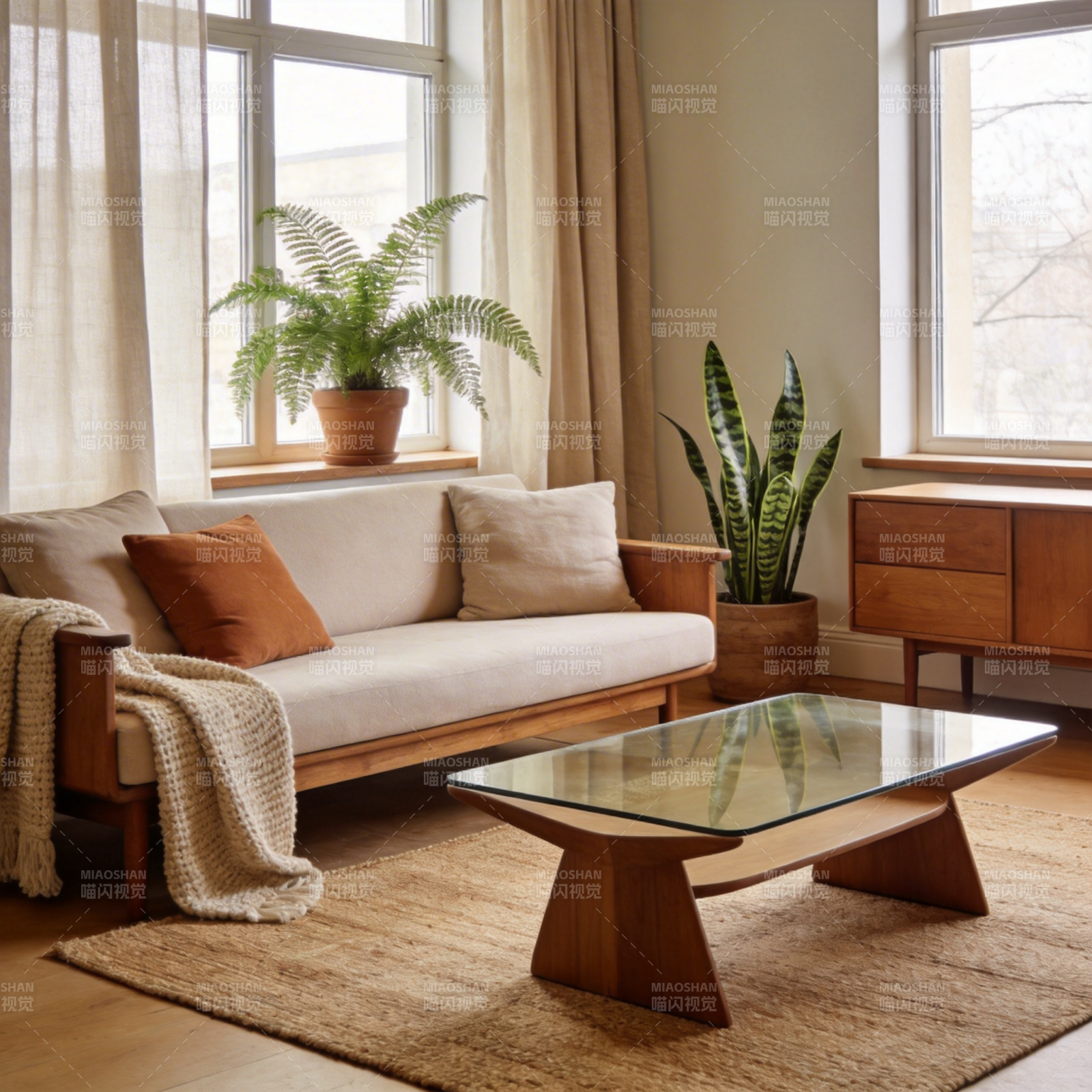 温馨北欧风客厅图片