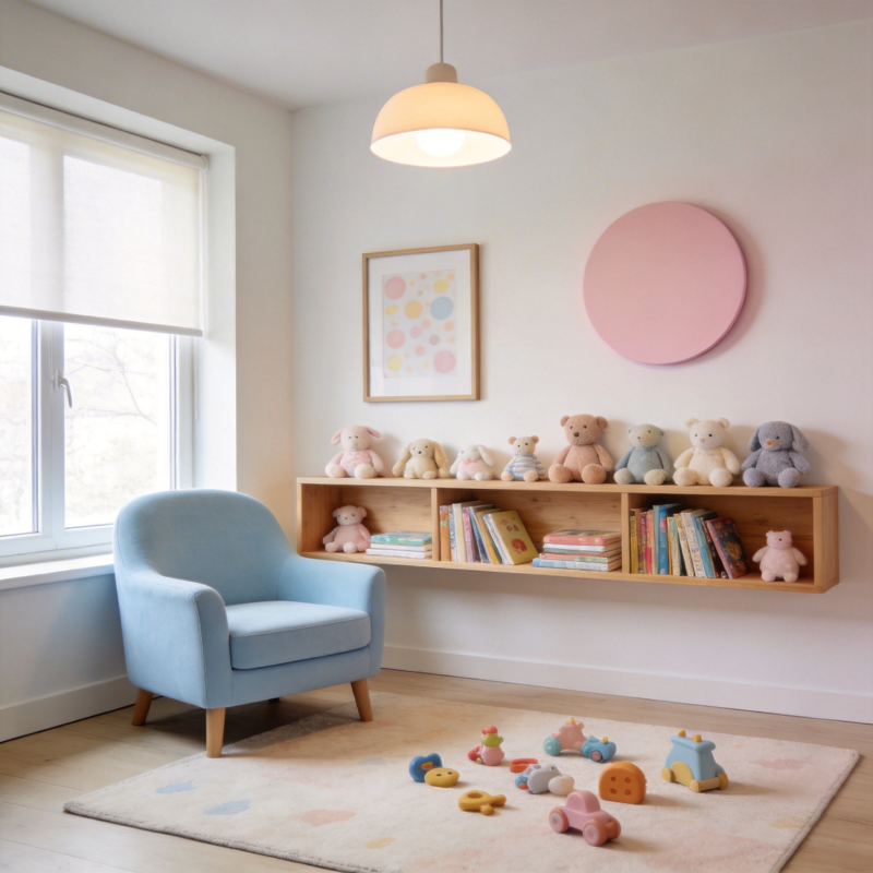 温馨儿童房一角图片