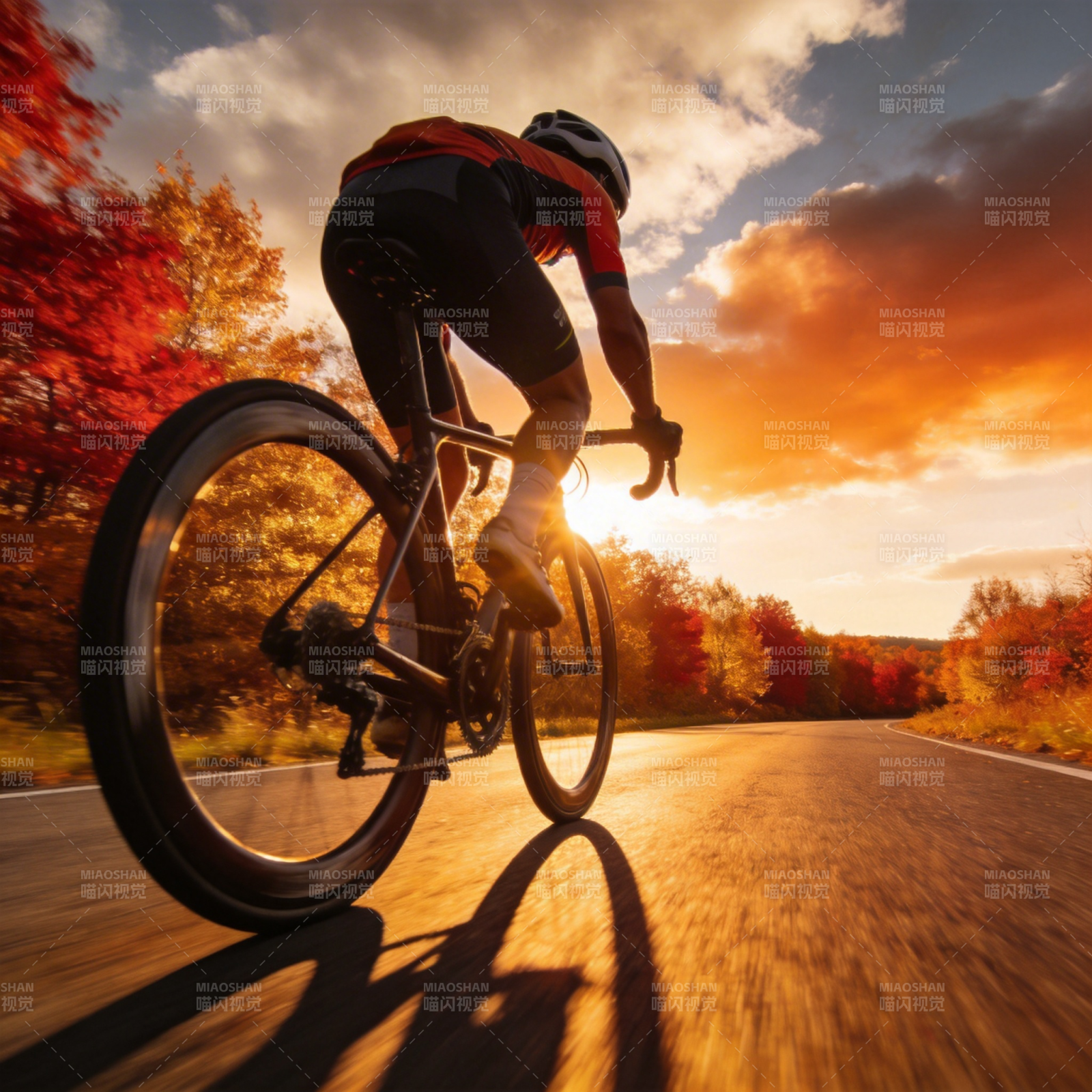 秋日骑行图片