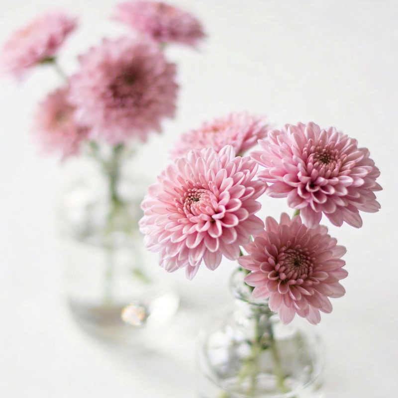 粉菊静谧绽放图片