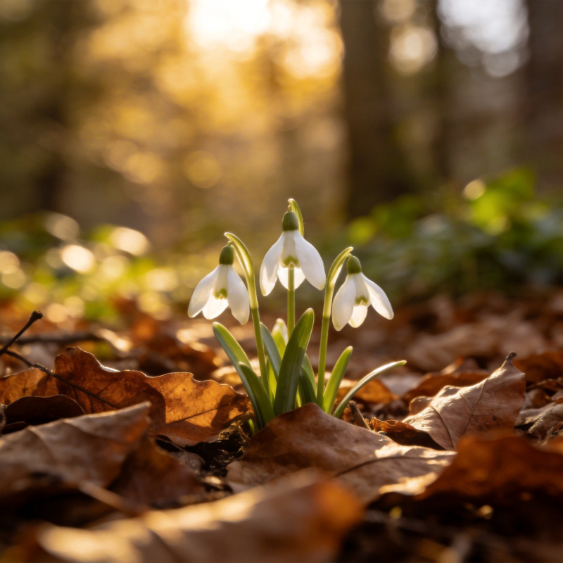 雪滴花初绽图片