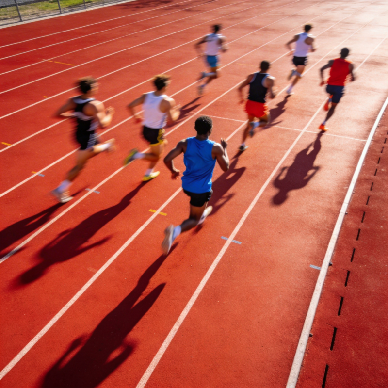 赛道上的奔跑者图片