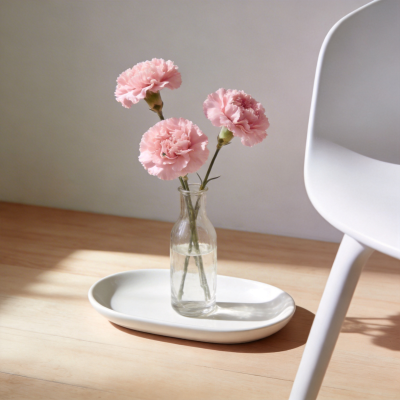 粉花静置 光影相伴图片