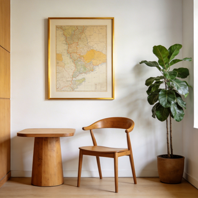 简约木质角落图片