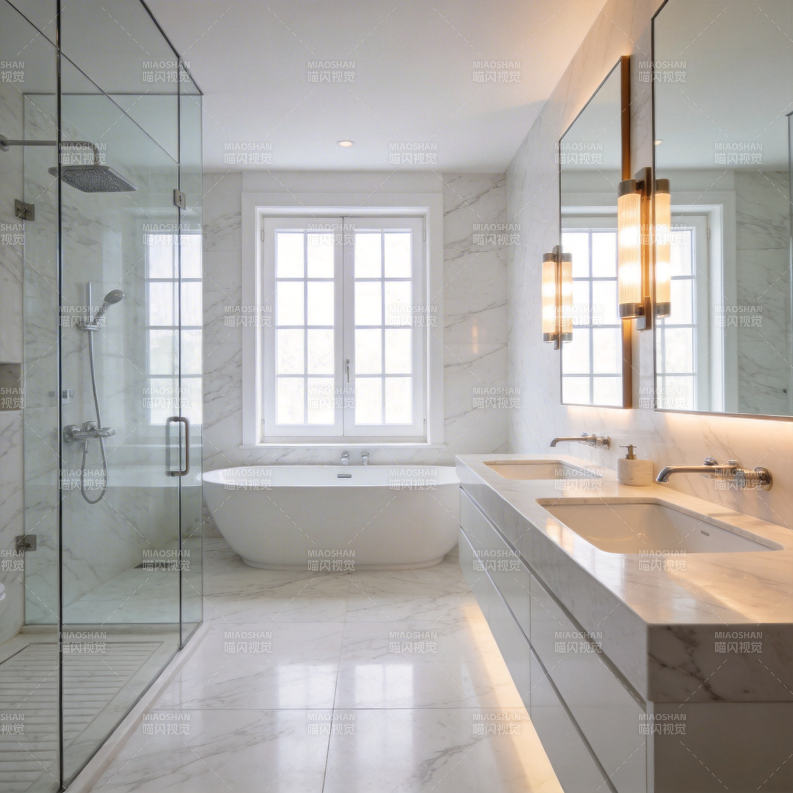 现代大理石浴室图片