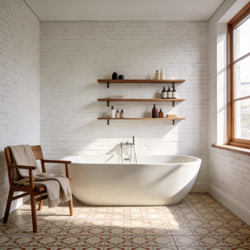 简约浴室 阳光满溢图片