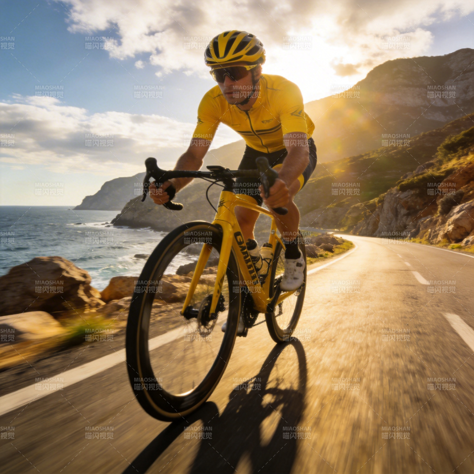 海岸骑行 阳光相伴图片