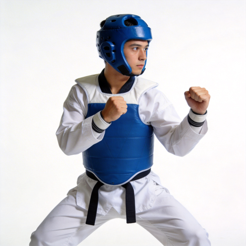 跆拳道选手备战中图片