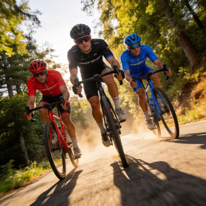 骑行三人行图片