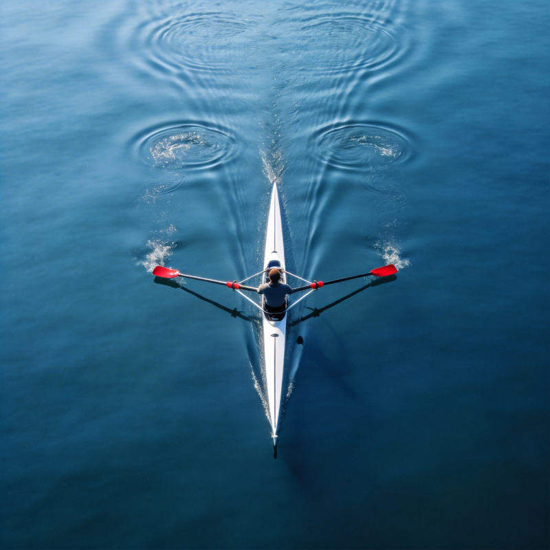 划桨破浪前行图片