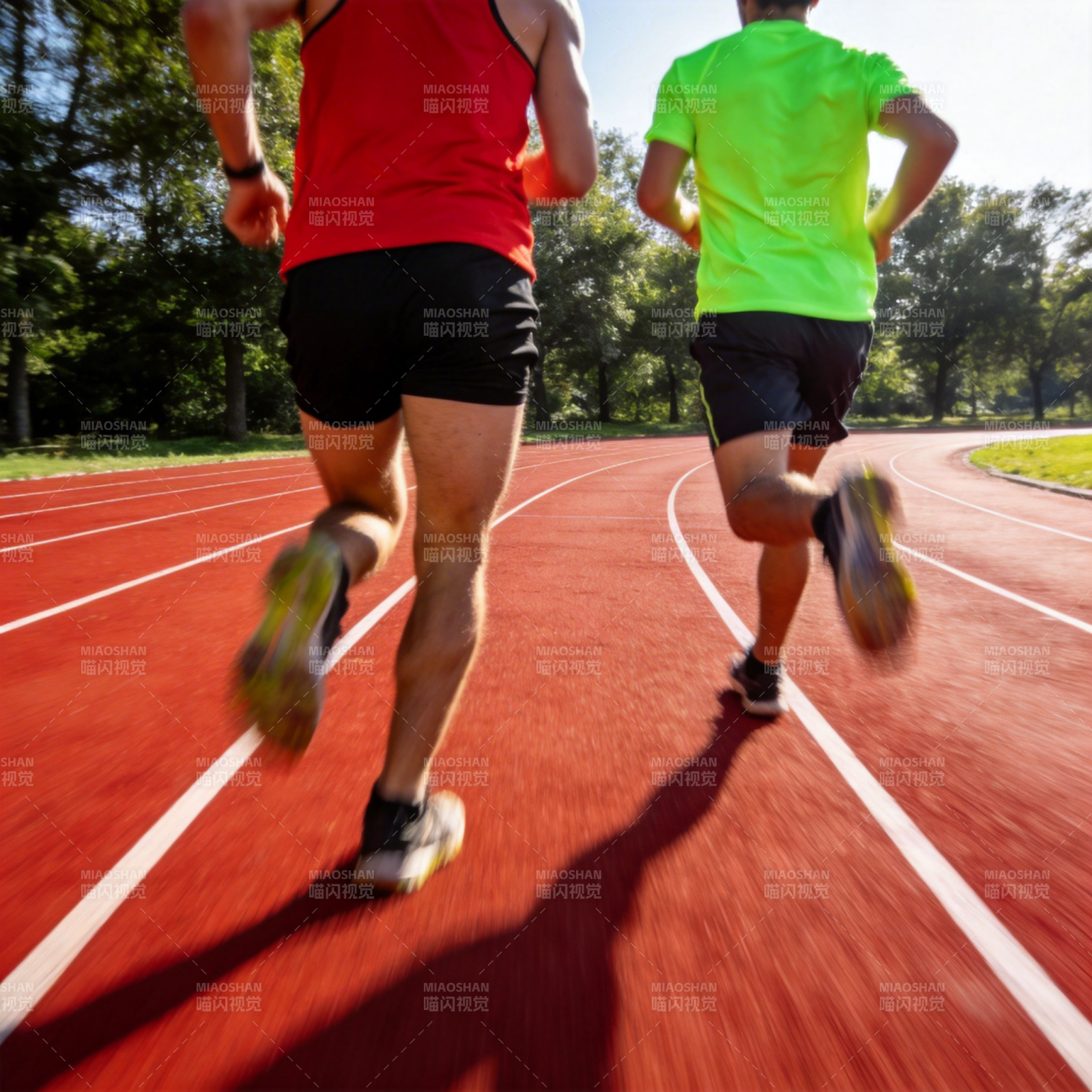 跑道上的奔跑者图片