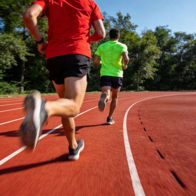 跑道上的奔跑者图片