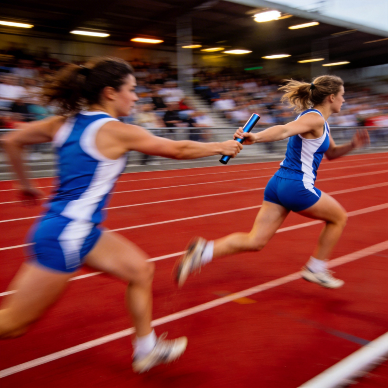 女子x米交接棒图片