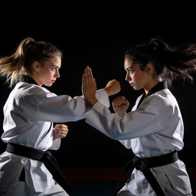 空手道对决瞬间图片