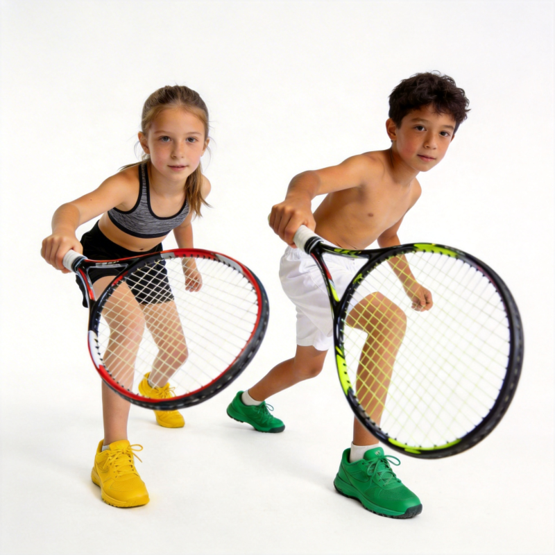 儿童网球训练瞬间图片