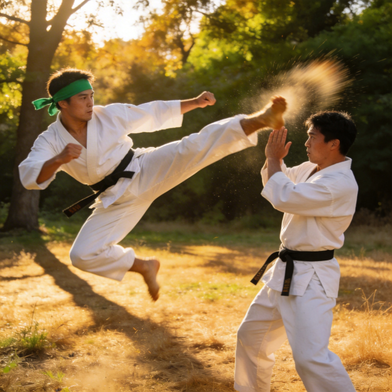 空手道对决图片