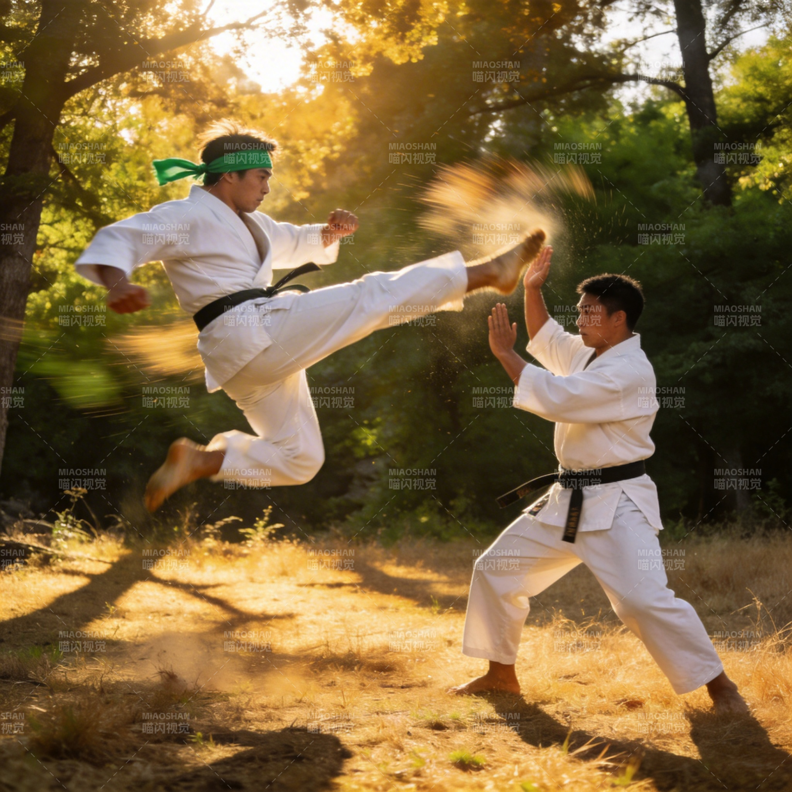 空手道对决瞬间图片