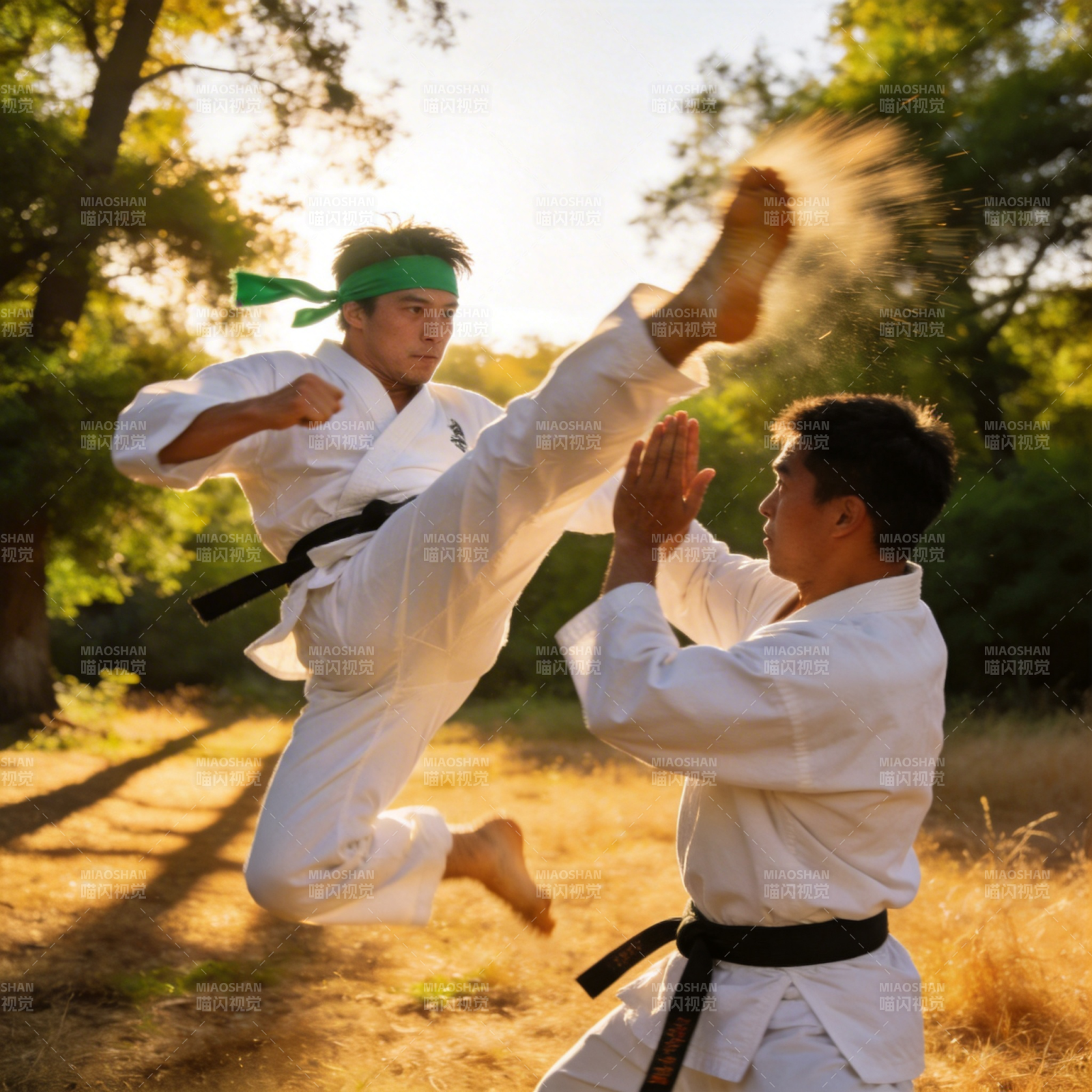 空手道对决瞬间图片