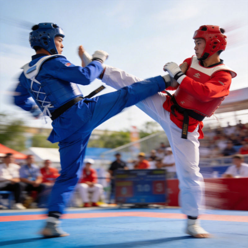 跆拳道对决瞬间图片