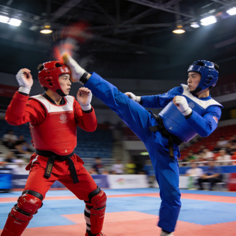 跆拳道对决瞬间图片