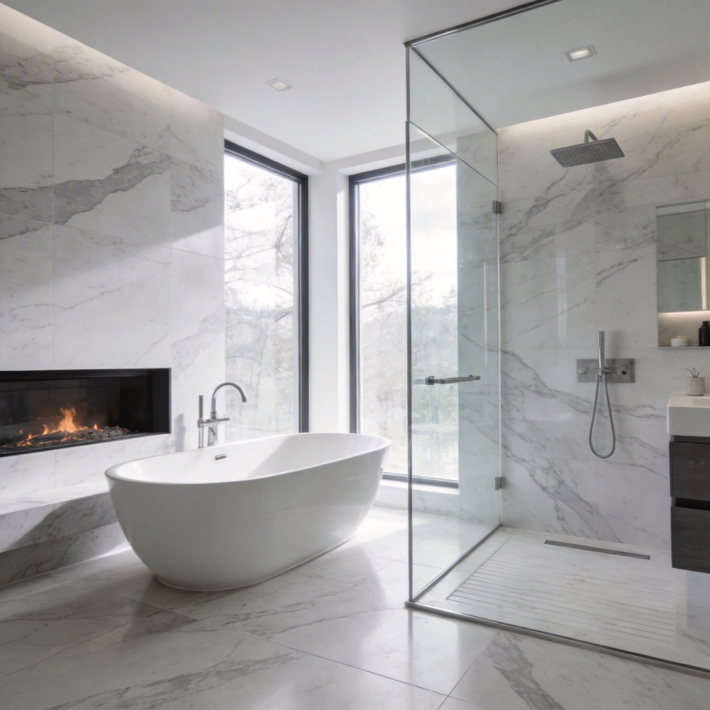 现代大理石浴室图片