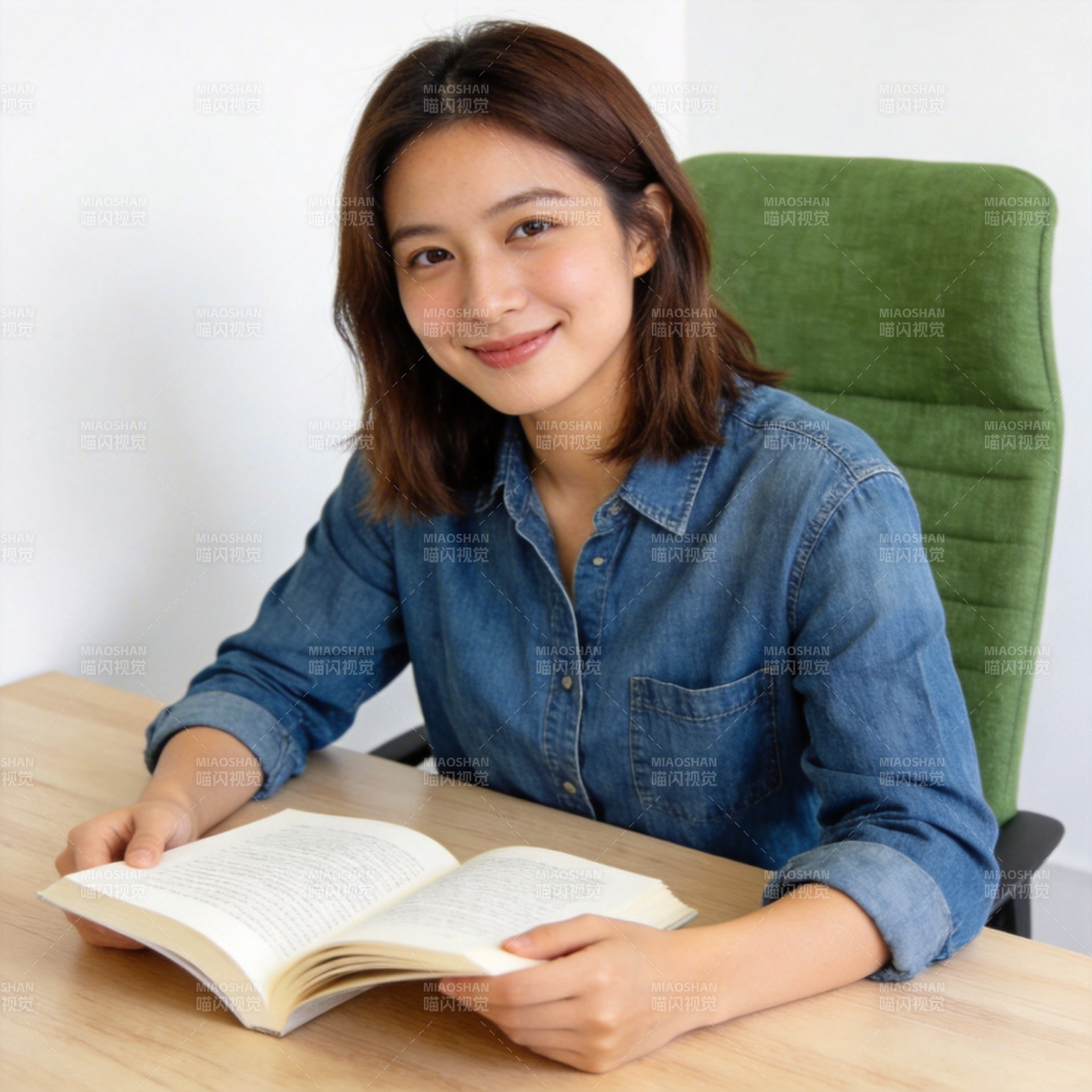 专注阅读的女生图片