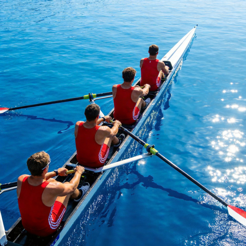 四人划艇竞渡图片