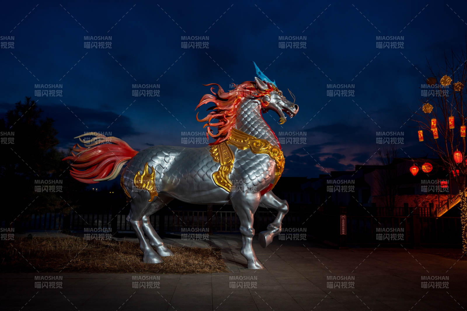 夜光神驹雕塑图片