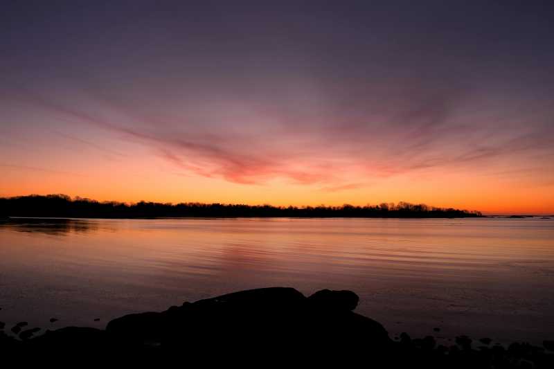 暮色湖光黄昏图片