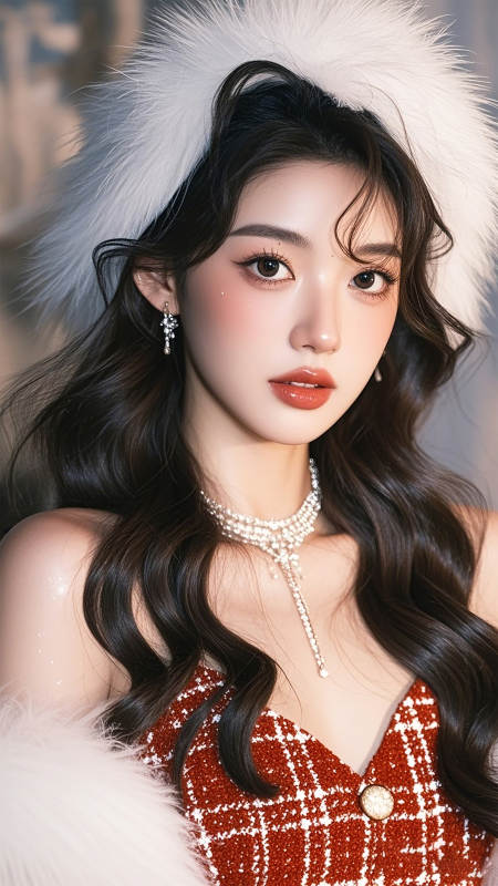 冬日优雅美人图片