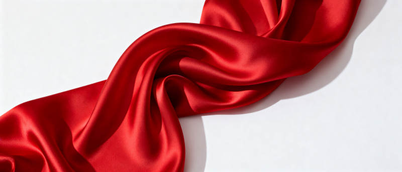 红色丝带飘逸之美图片