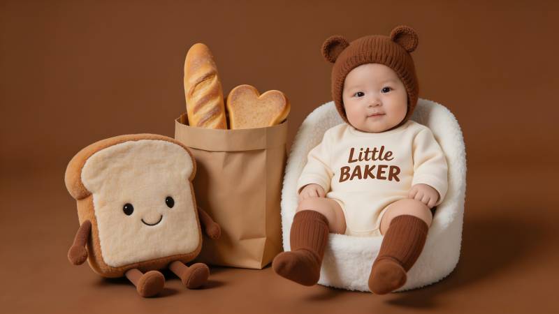 小面包师萌宝图片