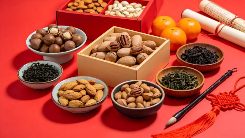 年货坚果茶点图片