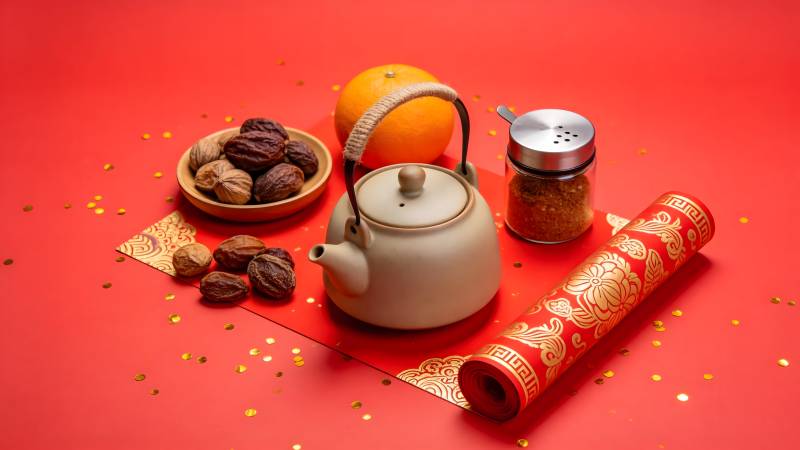 茶香年味 喜庆迎春图片