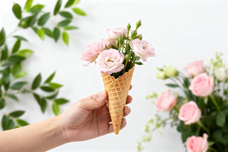 花束冰淇淋图片