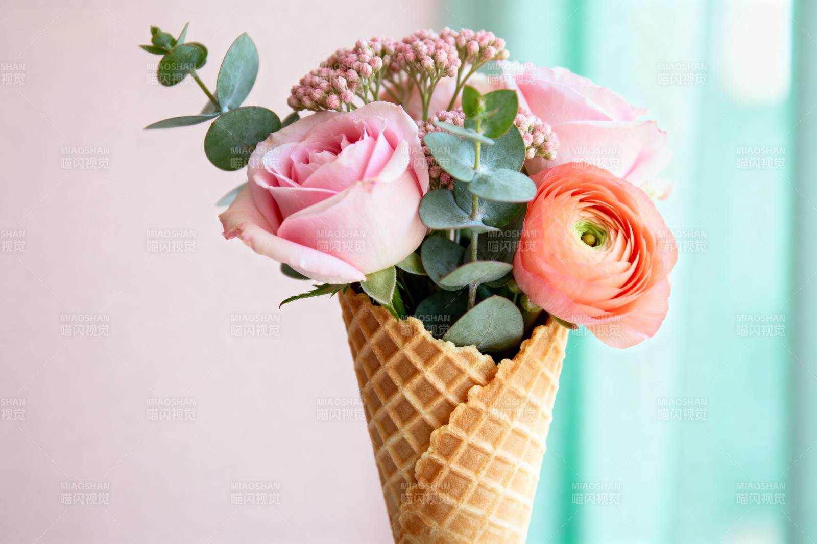花束冰淇淋图片