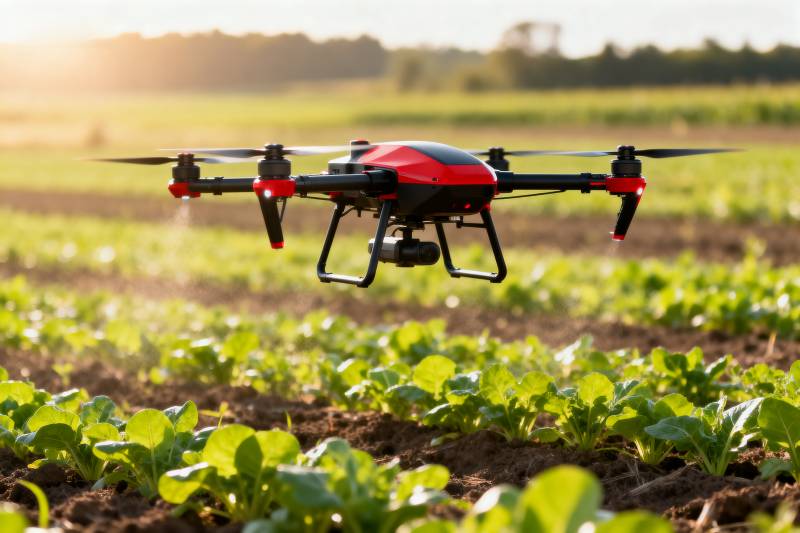 无人机农田作业图片