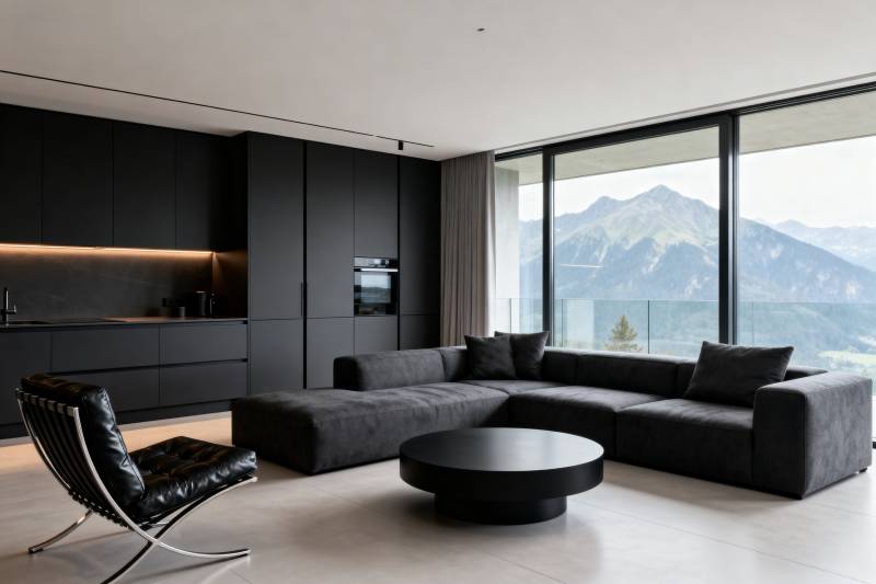 现代客厅山景图片