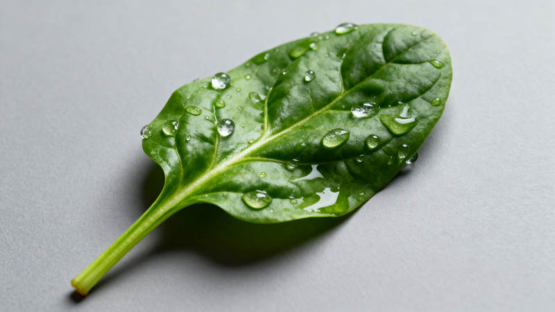 水珠点缀绿叶图片