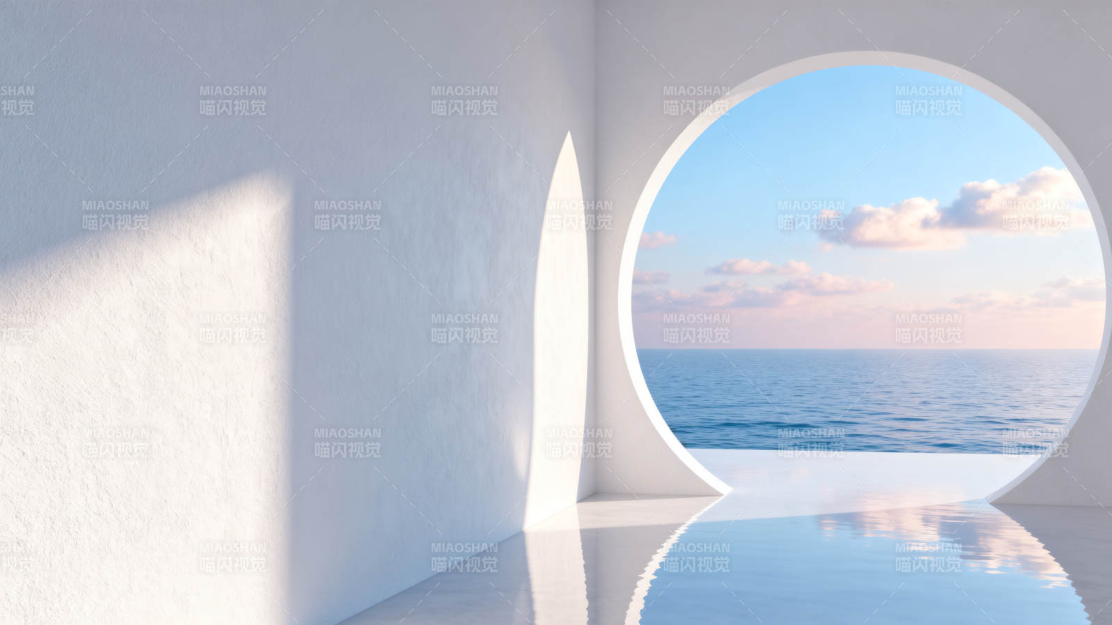 海天一色 静谧之窗图片