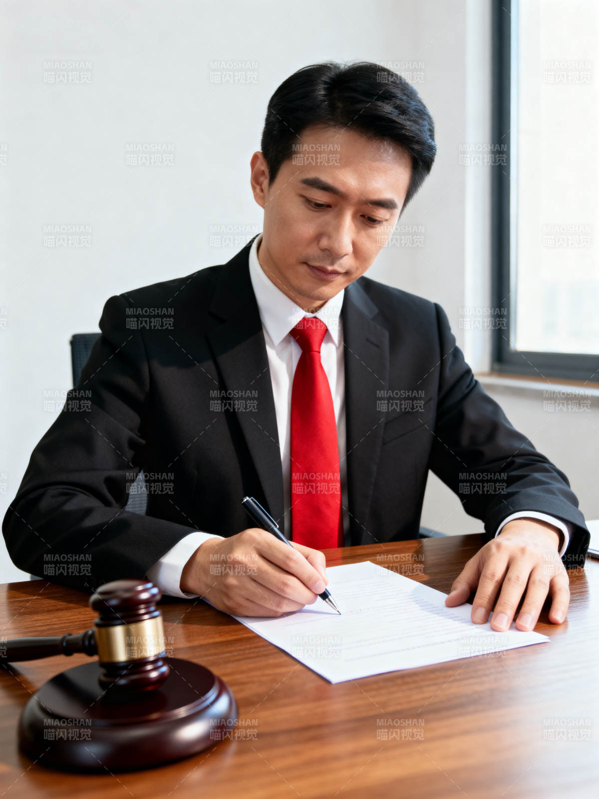 律师签署文件图片